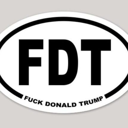 2020 FDT FUCK DONALD TRUMP OVAL DECAL