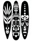 2 African Wall Art TALL MASKS set of 3