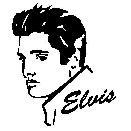 Elvis Head Decal