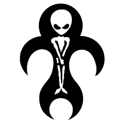 Alien Body Bio Hazard Symbol Vinyl Decal