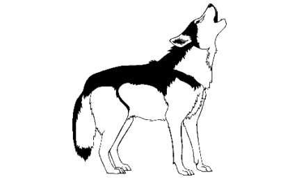 021 Wolf Howling Vinyl Decal