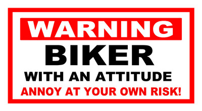 Biker with an Attitude Annoy at YourOwn Risk Sticker Pack