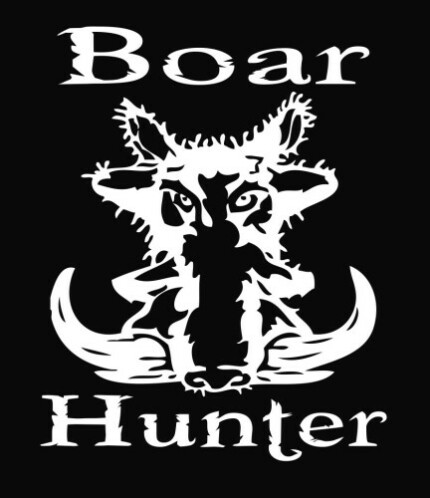 Boar Hunter Vinyl Die Cut Decal Sticker
