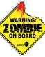 Car Truck Warning Zombie on Board Sticker Decal