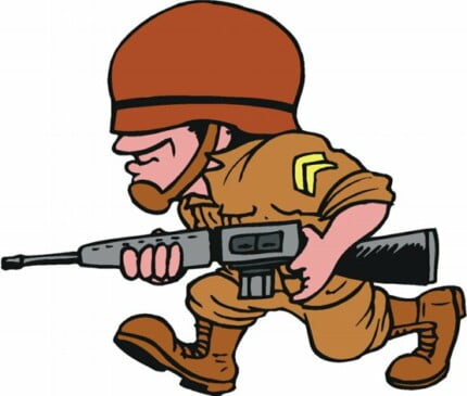 Cartoon Soldier Decal Sticker
