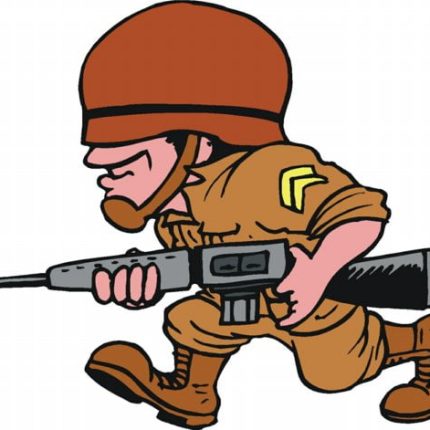 Cartoon Soldier Decal Sticker