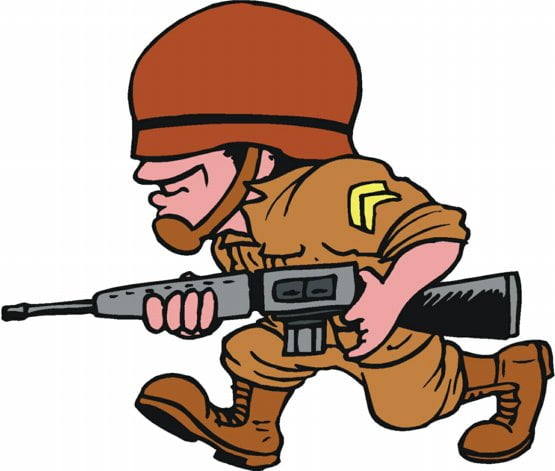 Cartoon Soldier Decal Sticker