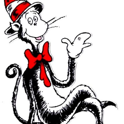 cat in the hat WAVE SITTING STICKER