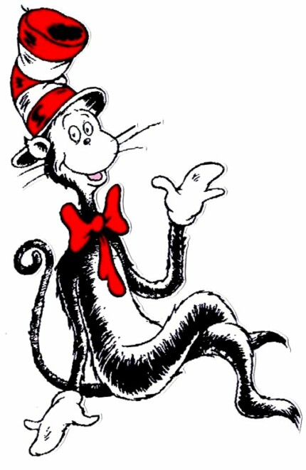 cat in the hat WAVE SITTING STICKER
