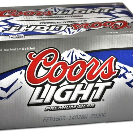 Coors Light case of bottles sticker