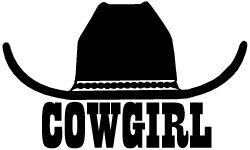 Cowgirl Hat Decal