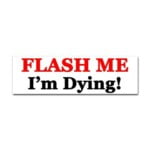 Flash Me Bumper Sticker