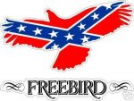 Freebird Rebel Flag Eagle sticker