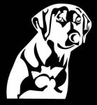 Lab Vinyl Pet Hunting Dog Decal