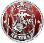 MARINE CORPS RETIRED lightning red