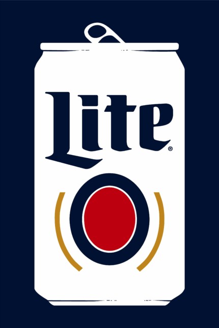 Miller Lite Can Diecut Can Sticker with Logo