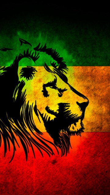 rasta lion verticle sticker