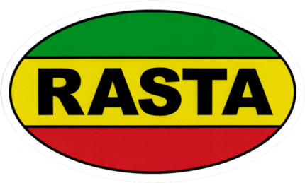 RASTA OVAL STICKER