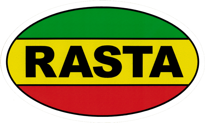 RASTA OVAL STICKER