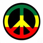 rasta peace symbol sticker