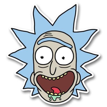 Rick and Morty Happy Rick Head Sticker