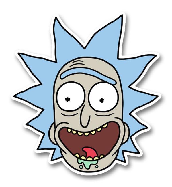 Rick and Morty Happy Rick Head Sticker