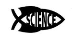 science fish symbol die cut sticker