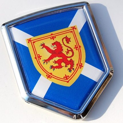 Scotland Decal Scottish Flag Crest Car Chrome Emblem Sticker