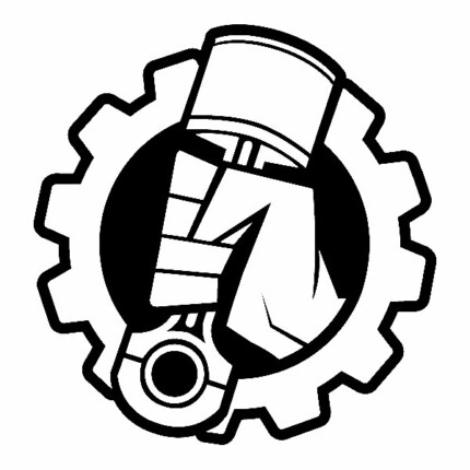 speed foundry fist piston gear funny auto decal