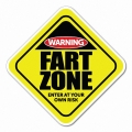 warning fat zone sticker