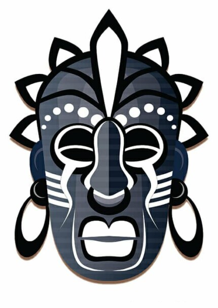 0 African Color Mask Sticker Africa Decal 6