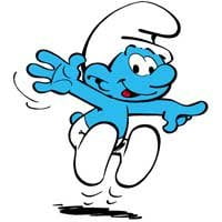 Smurf Jumping Decal 2
