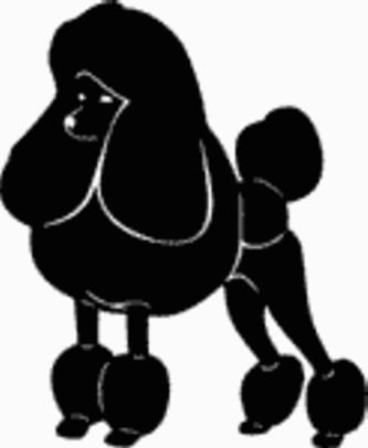 15R Poodle Dog Decal