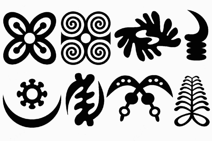 african symbols SET OF 8