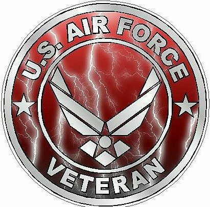 AIR FORCE VETERAN lightning red