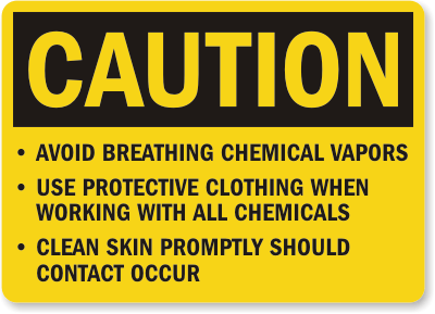 Avoid Breathing Caution Sign