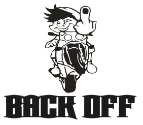 Back Off Car Decal 08