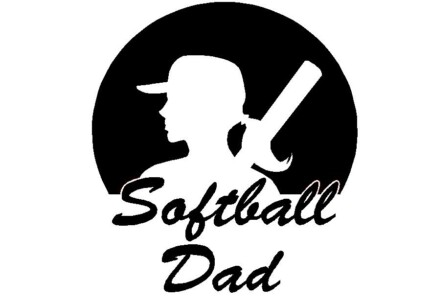 Softball Dad 2 Adhesive Vinyl Decal