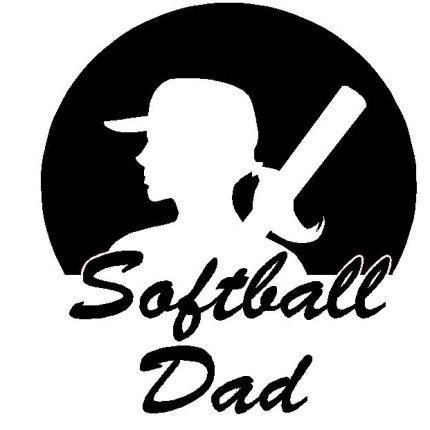 Softball Dad 2 Adhesive Vinyl Decal