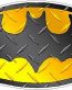 Bat Oval Diamond Plate Sticker