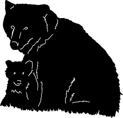 Bear and Cub Vinyl Decal