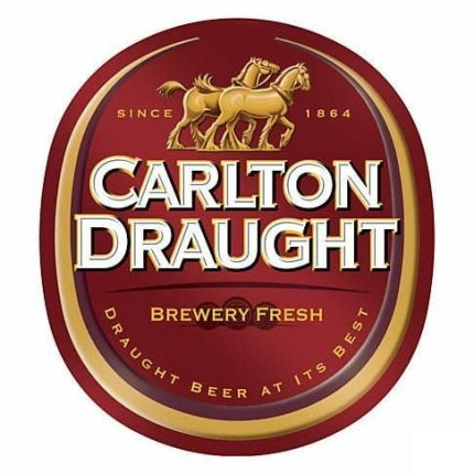 Carlton Draught Beer Circular Label Decal Sticker