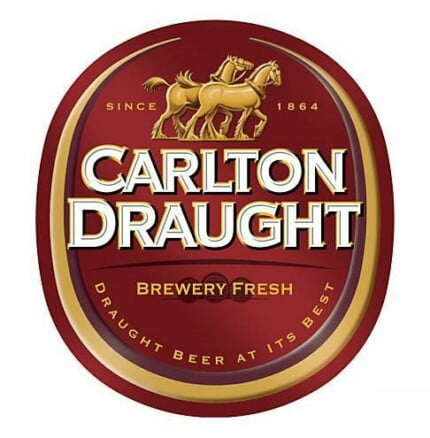 Carlton Draught Beer Circular Label Decal Sticker