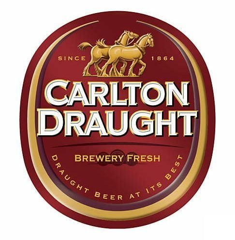 Carlton Draught Beer Circular Label Decal Sticker