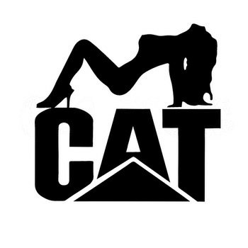 Caterpillar Sexy Girl funny auto decal