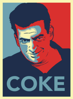 Charlie Sheen Coke Sticker