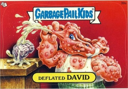 Deflated DAVID Funny Sticker Name Decal
