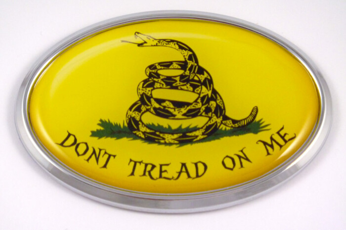 Dont Tread On Me 3D Chrome Emblem