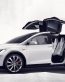 elon musk tesla modex with falcon wing doors open sticker