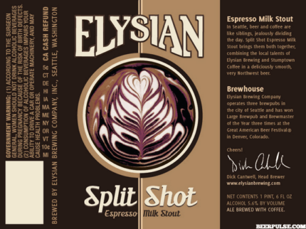 Elysian Split Shot Espresso Milk Stout Sticker